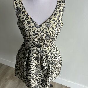 Jack by BB Dakota Black and gold Fit and Flare Mini Dress